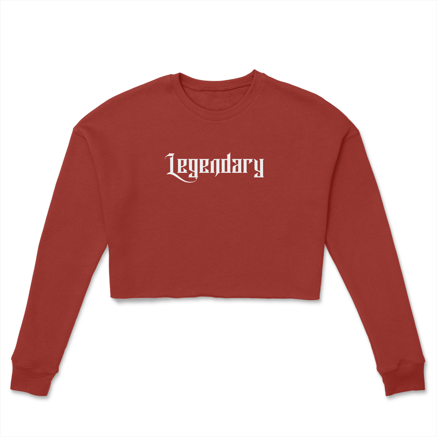 Logo Cropped Sweatshirt by Tim Dalton – cropped fleece sweatshirt with original tattoo art by Legendary ltd.