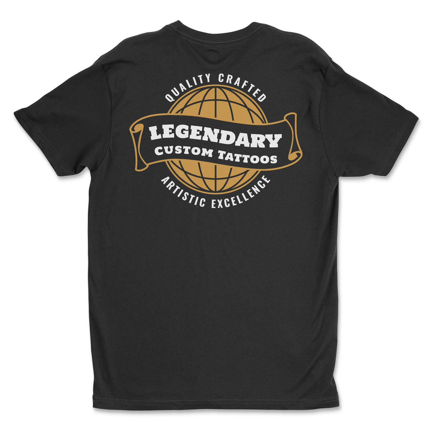 Legendary Custom Tattoos Tee – black graphic t-shirt with original tattoo art by Legendary ltd.