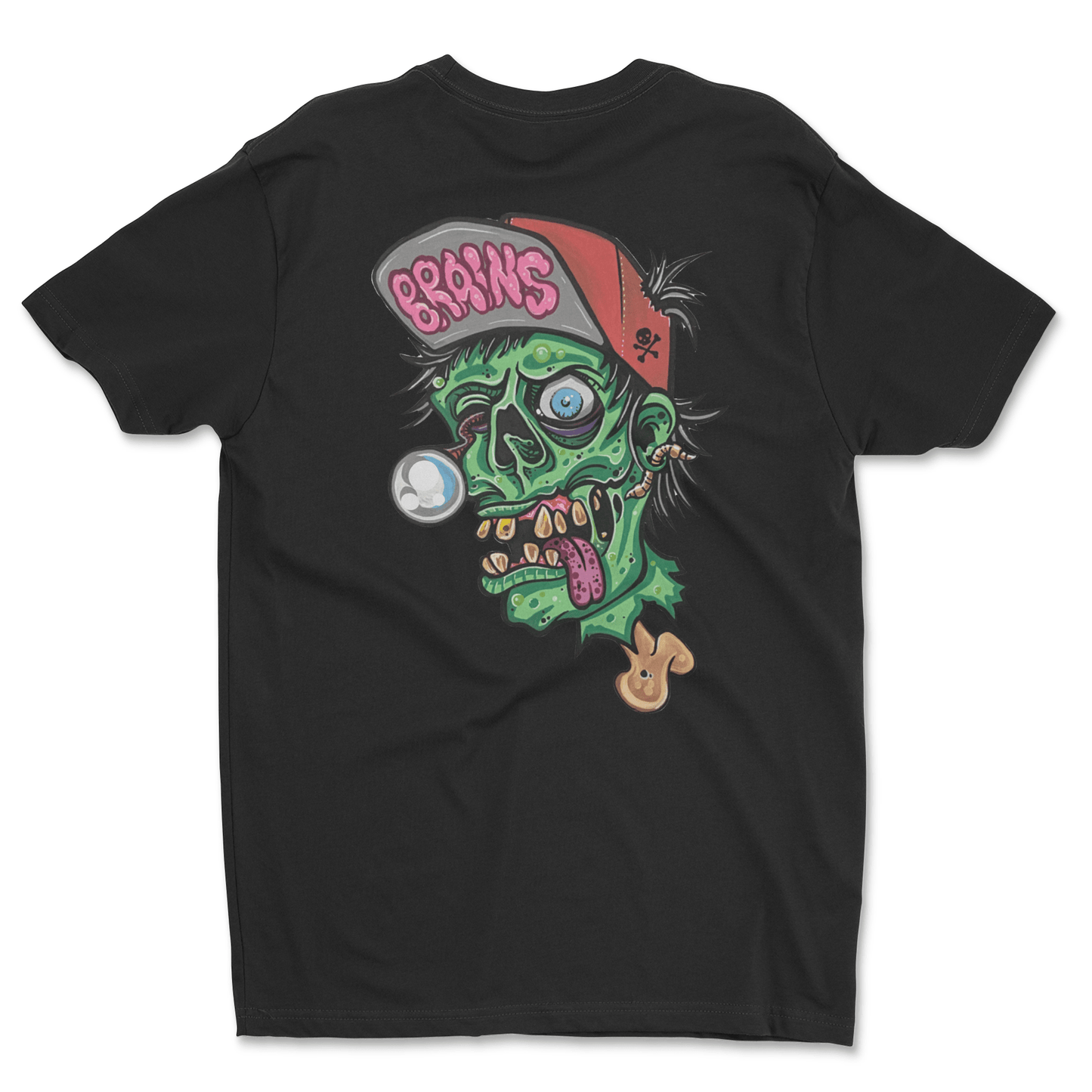 Zombie Tee by Bob Braden – black men's graphic t-shirt with original tattoo art by Legendary ltd.