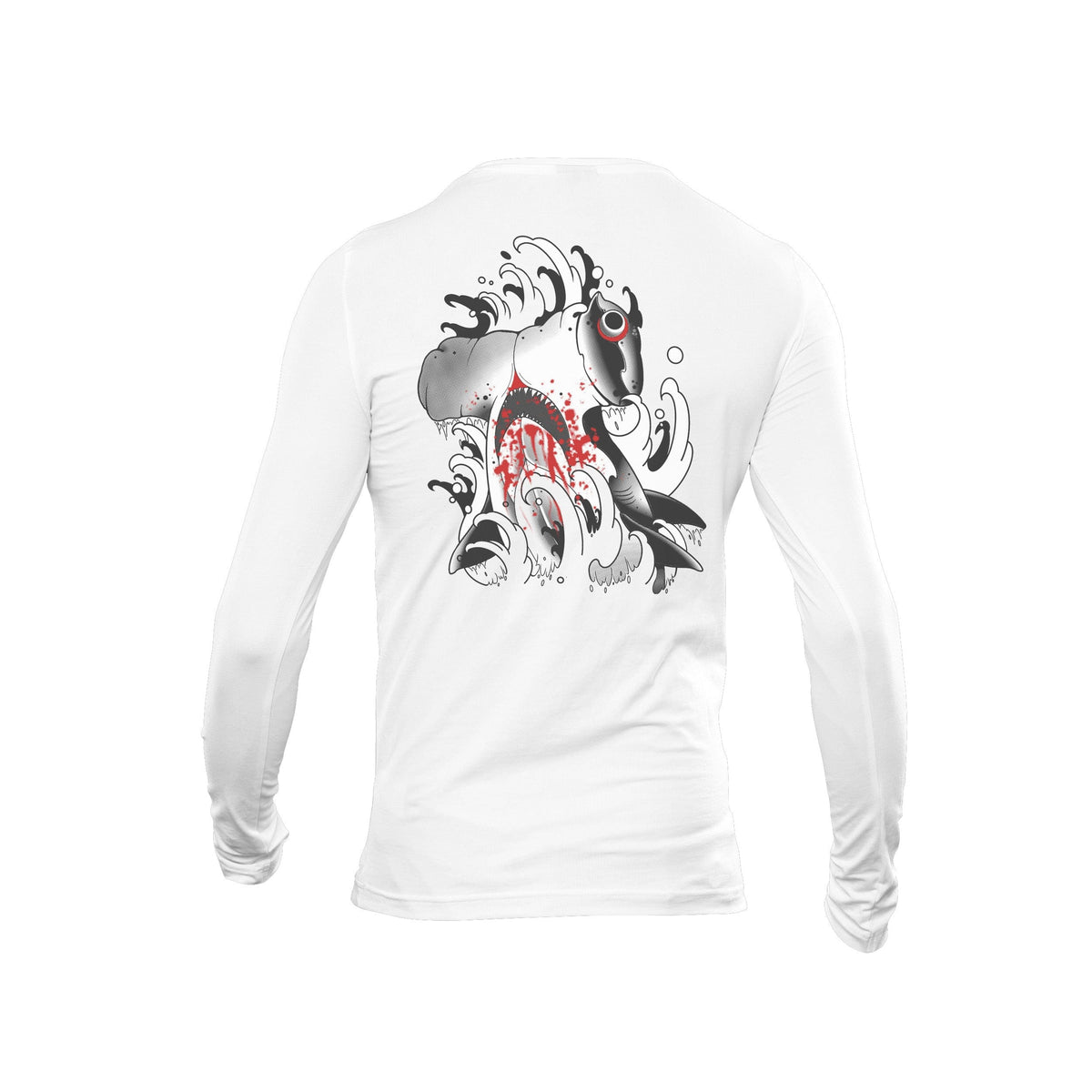 Hammerhead Long Sleeve Performance Tee by Bob Braden – long sleeve performance shirt with original tattoo art by Legendary ltd.