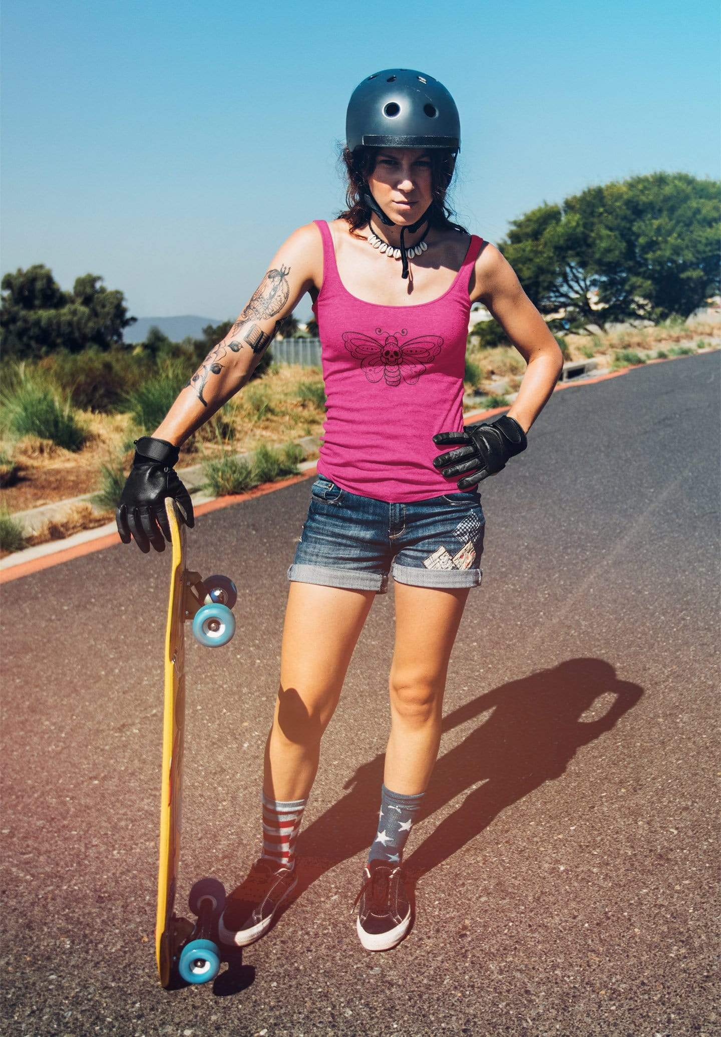 Skullerfly | Sugar Skull Butterfly Tank by Bob Braden