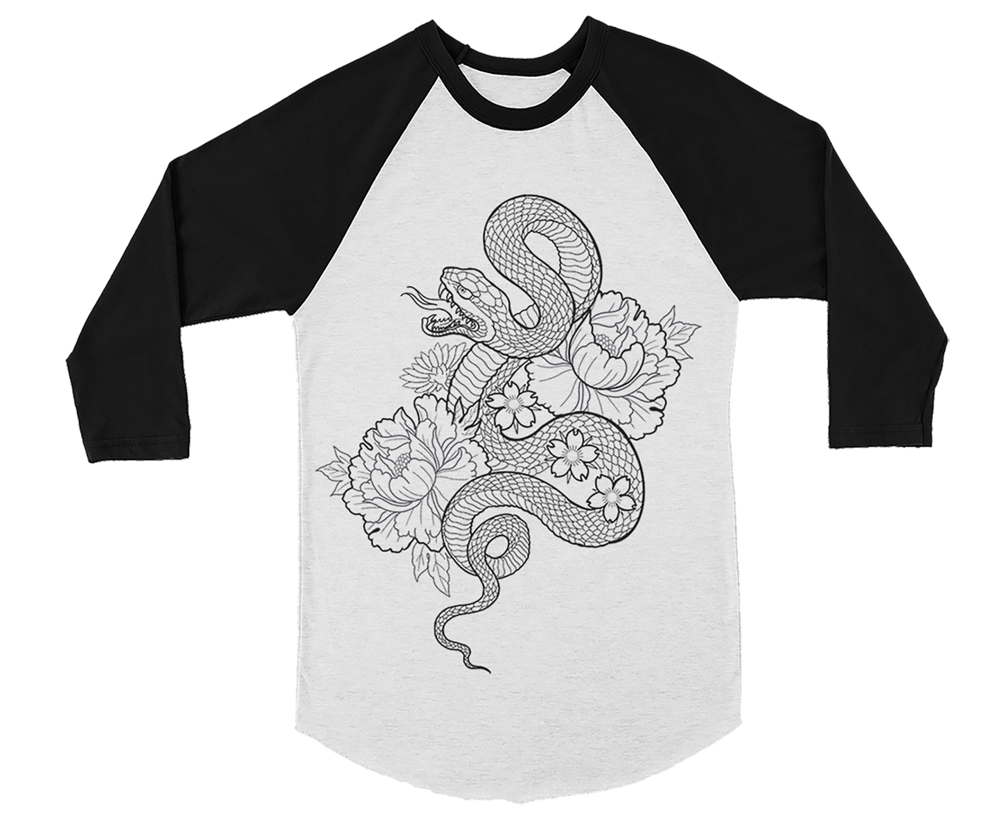 Snake Tattoo Raglan Tee