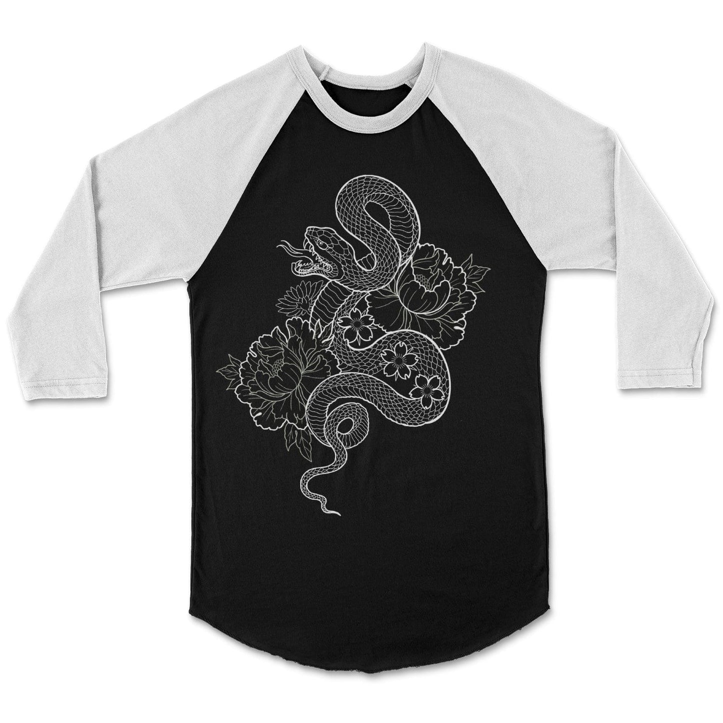 Snake Tattoo Raglan Tee – raglan t-shirt with original tattoo art by Legendary ltd.