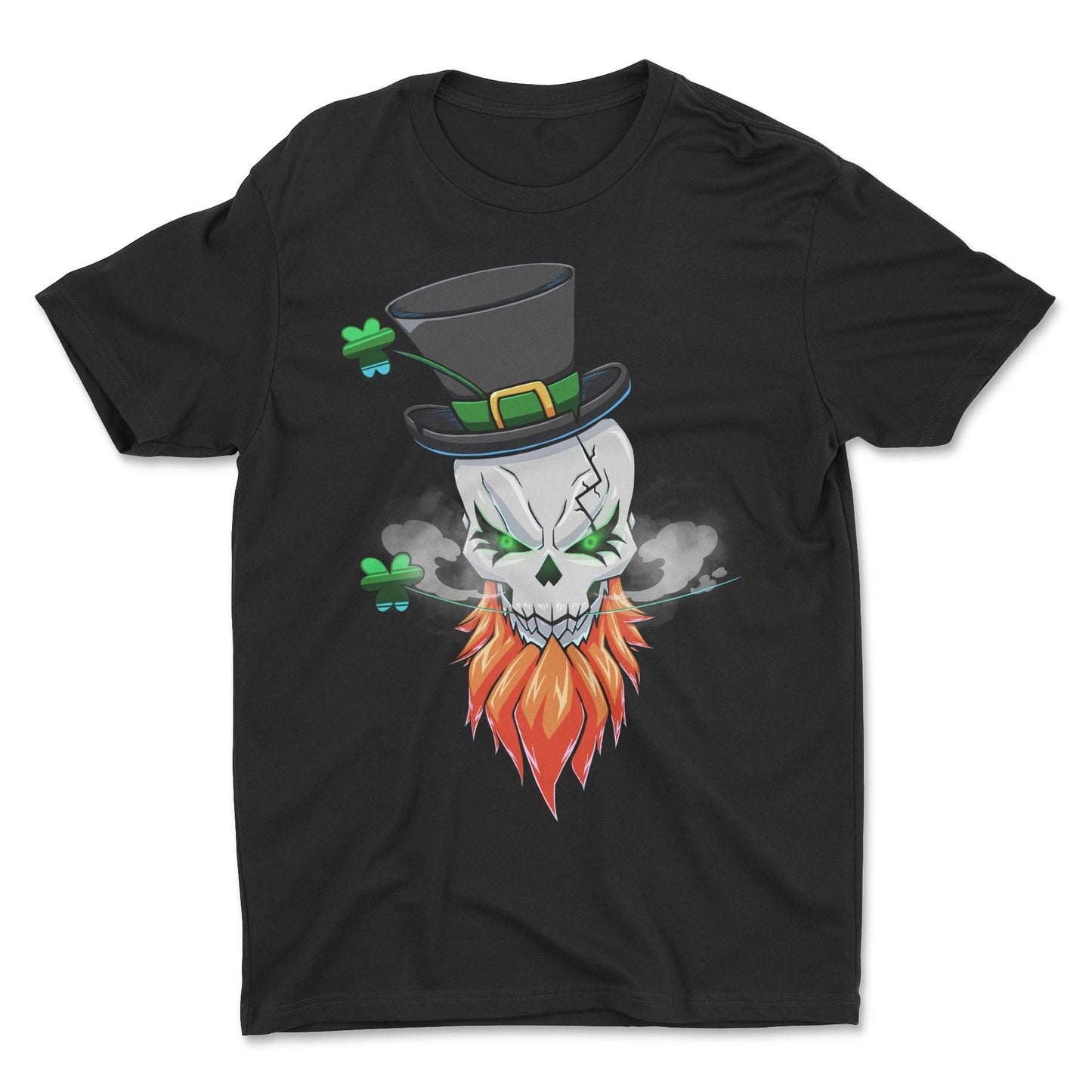 Bearded Leprechaun Tee Front Design by TY – men's graphic t-shirt with original tattoo art by Legendary ltd.