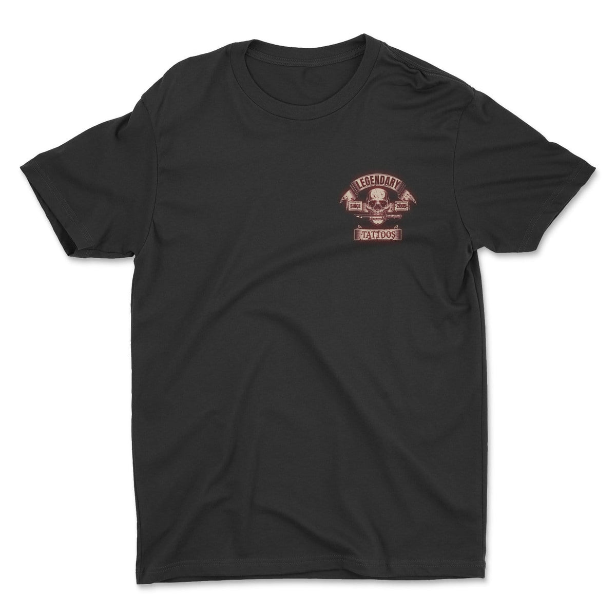 Skull and Dagger Tee – black men's graphic t-shirt with original tattoo art by Legendary ltd.
