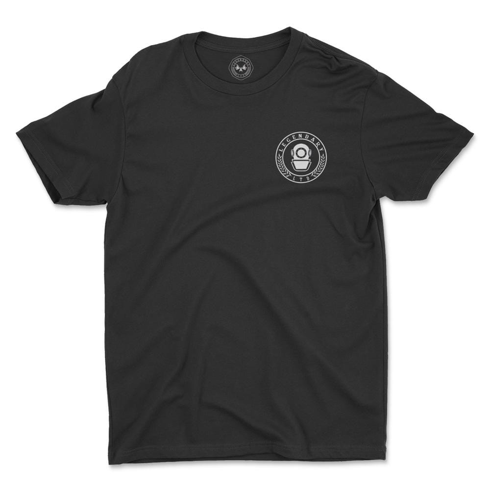Sponge Diver Logo Tee – men's graphic t-shirt with original tattoo art by Legendary ltd.