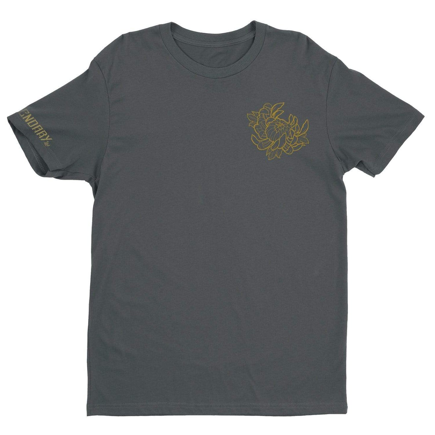Samurai Skull Japanese Flowers Tee – additional view 2