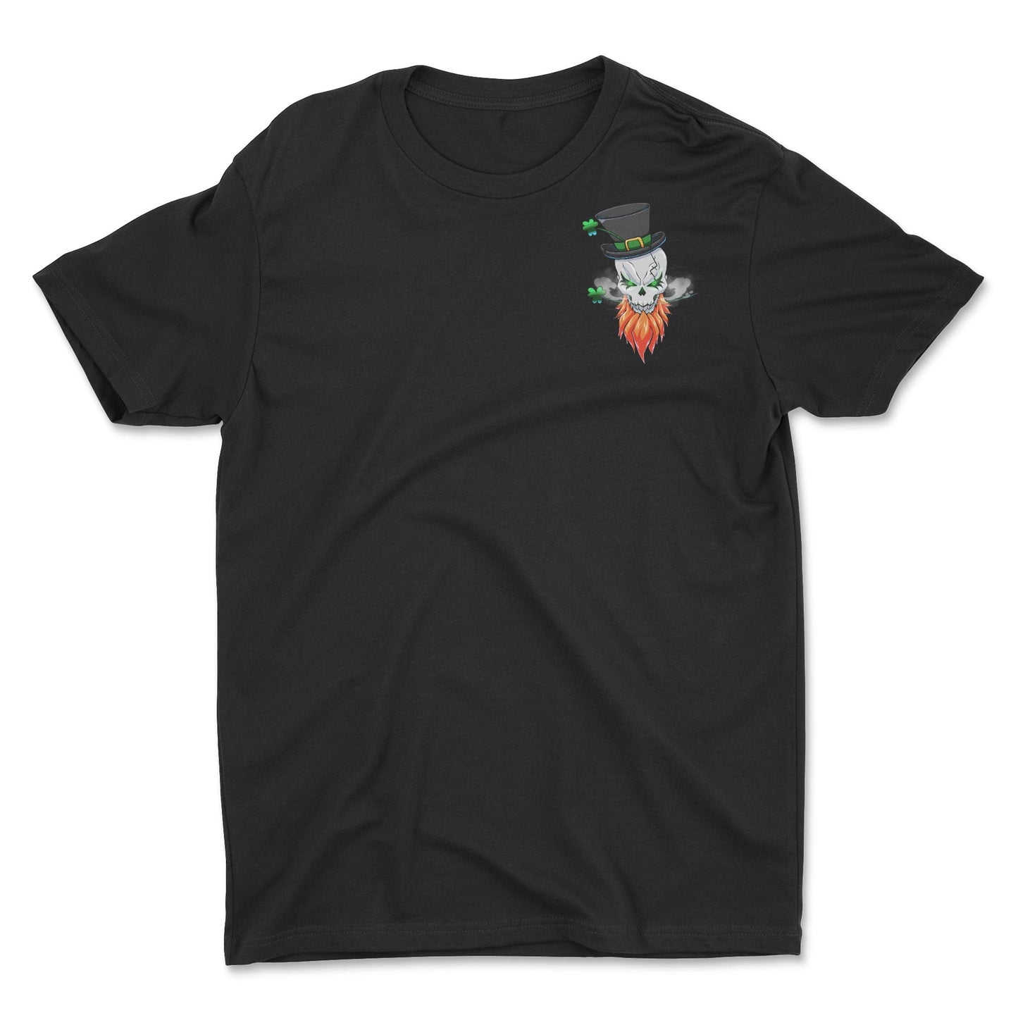 Bearded Leprechaun Tee by TY – black men's pocket t-shirt with original tattoo art by Legendary ltd.