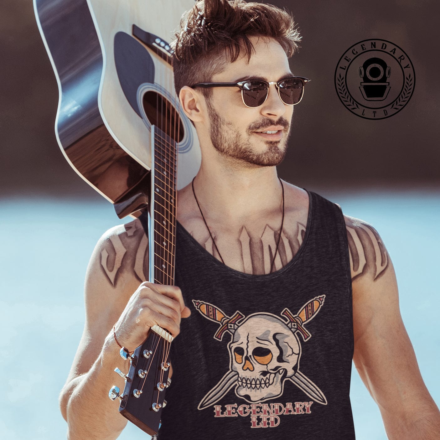 Legendary ltd. Tank Copy of Geometric Skull Tank