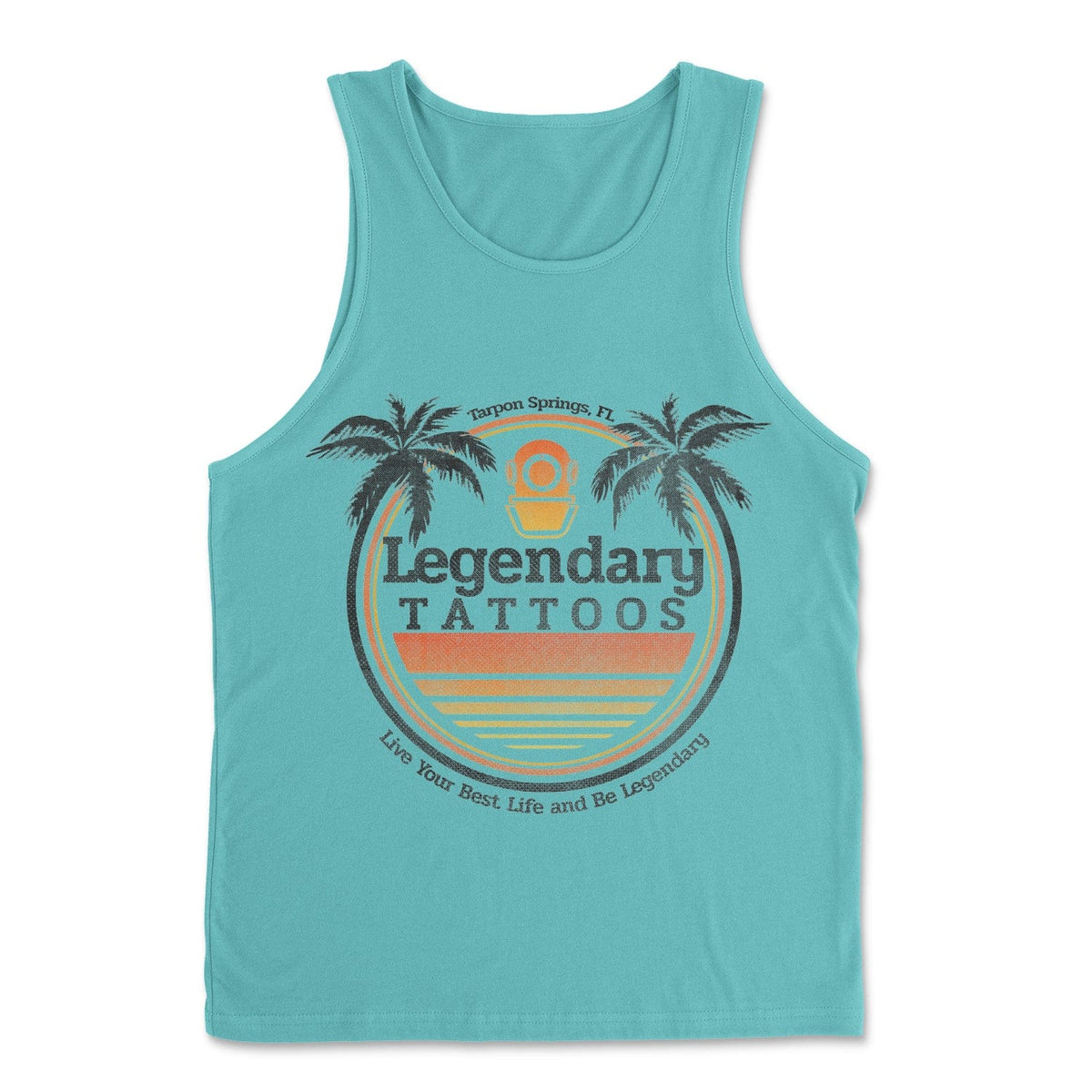 Men's Tropical Sunset Tank – additional view 2