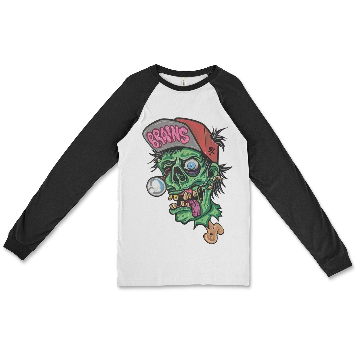 Zombie Raglan Tee by Bob Braden – raglan t-shirt with original tattoo art by Legendary ltd.