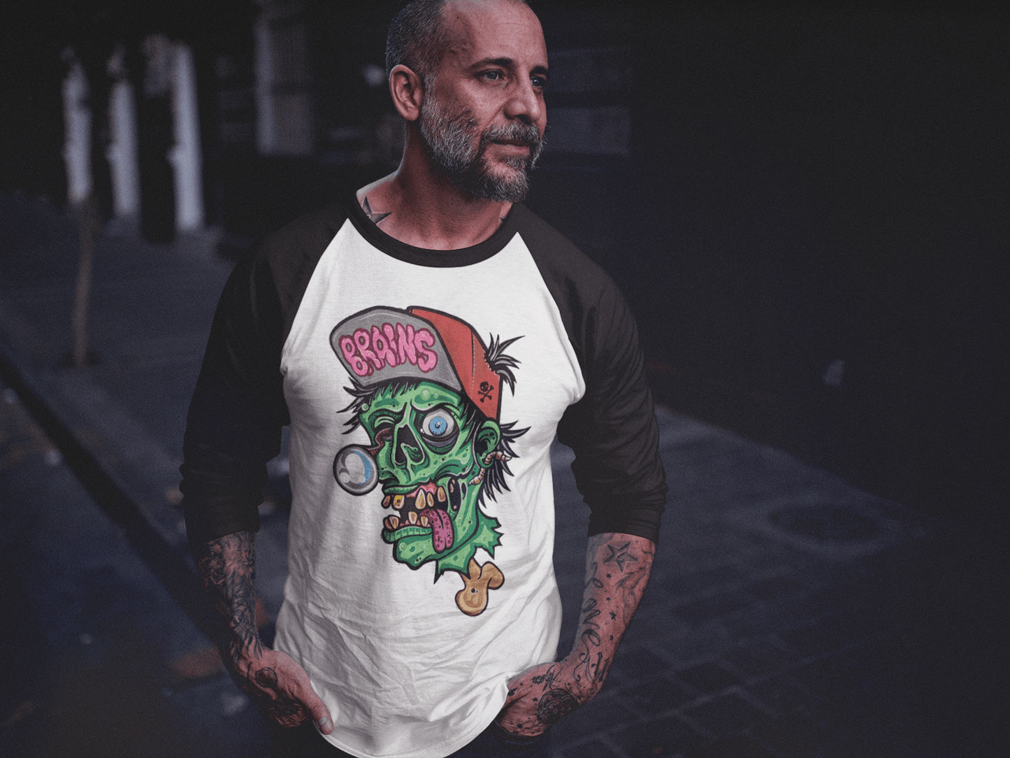 Zombie Raglan Tee by Bob Braden – additional view 2