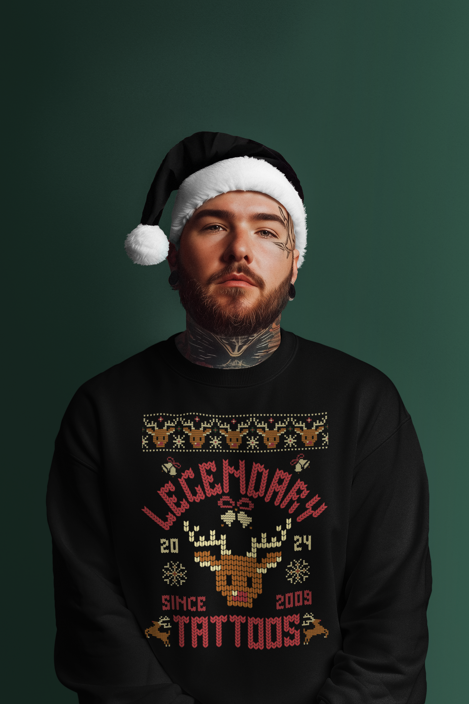 Legendary Tattoos Ugly Christmas Sweatshirt 