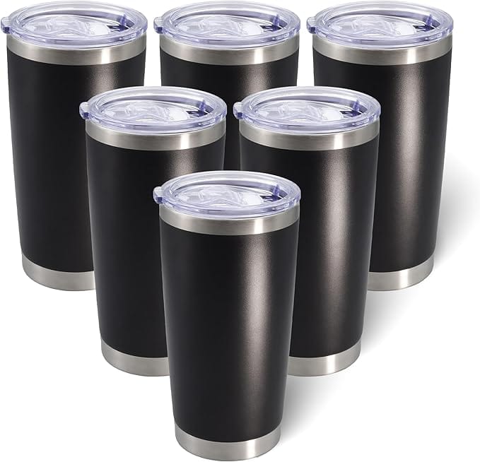 Legendary ltd. Black Custom 20oz Stainless Steel Tumblers - Bulk Packs of 6
