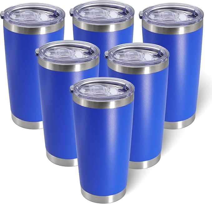 Legendary ltd. Blue Custom 20oz Stainless Steel Tumblers - Bulk Packs of 6