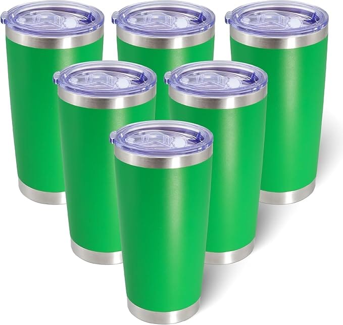 Legendary ltd. Green Custom 20oz Stainless Steel Tumblers - Bulk Packs of 6