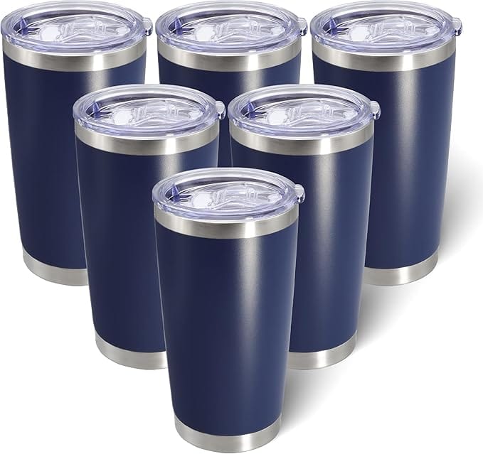 Legendary ltd. Navy Custom 20oz Stainless Steel Tumblers - Bulk Packs of 6