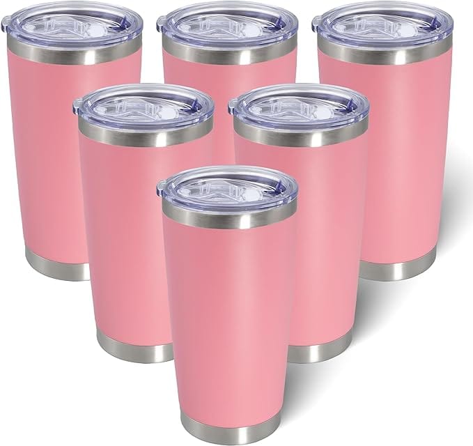 Legendary ltd. Pink Custom 20oz Stainless Steel Tumblers - Bulk Packs of 6