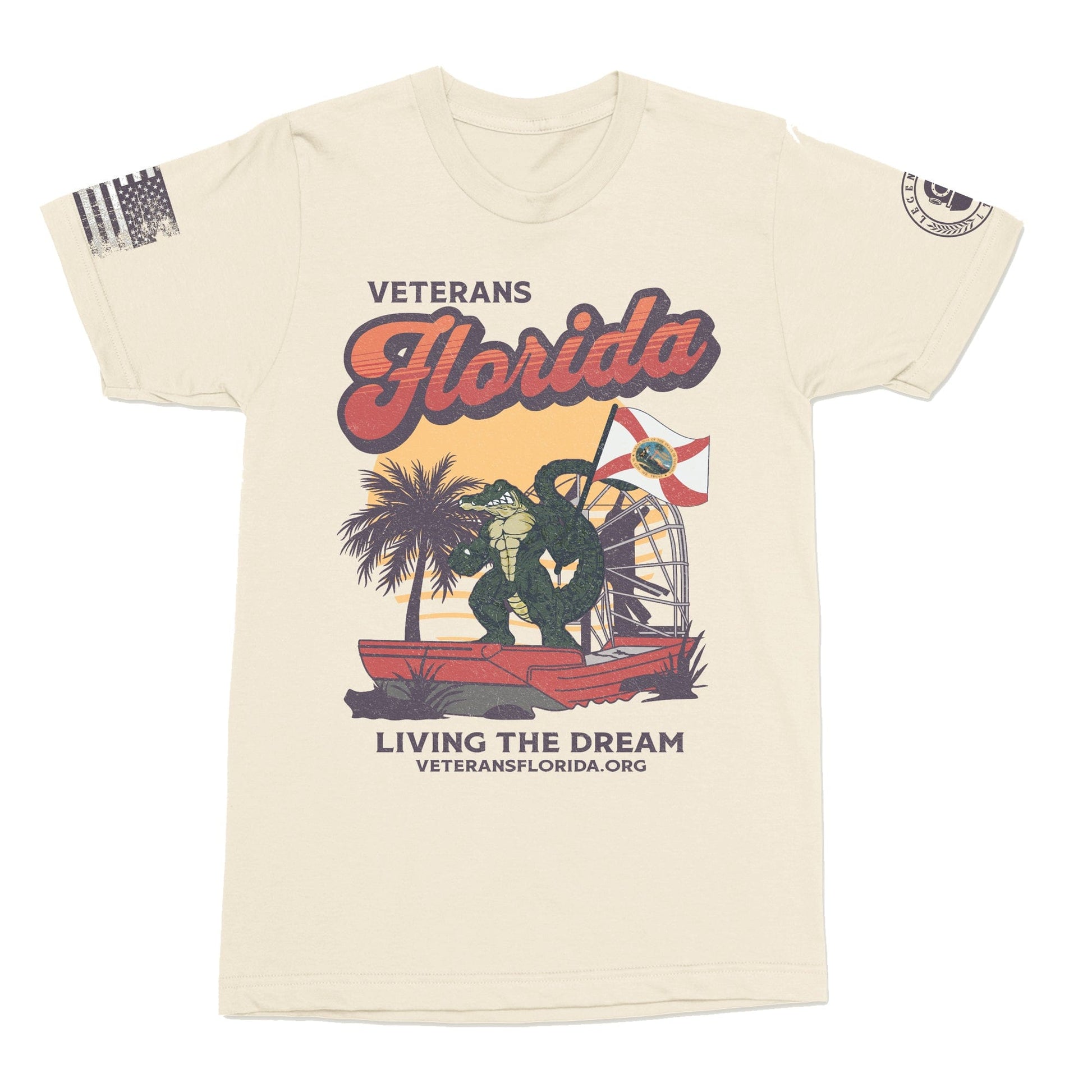 Legendary ltd. T SHIRT "Living the Dream" Florida Tee from Veterans Florida x Legendary LTD