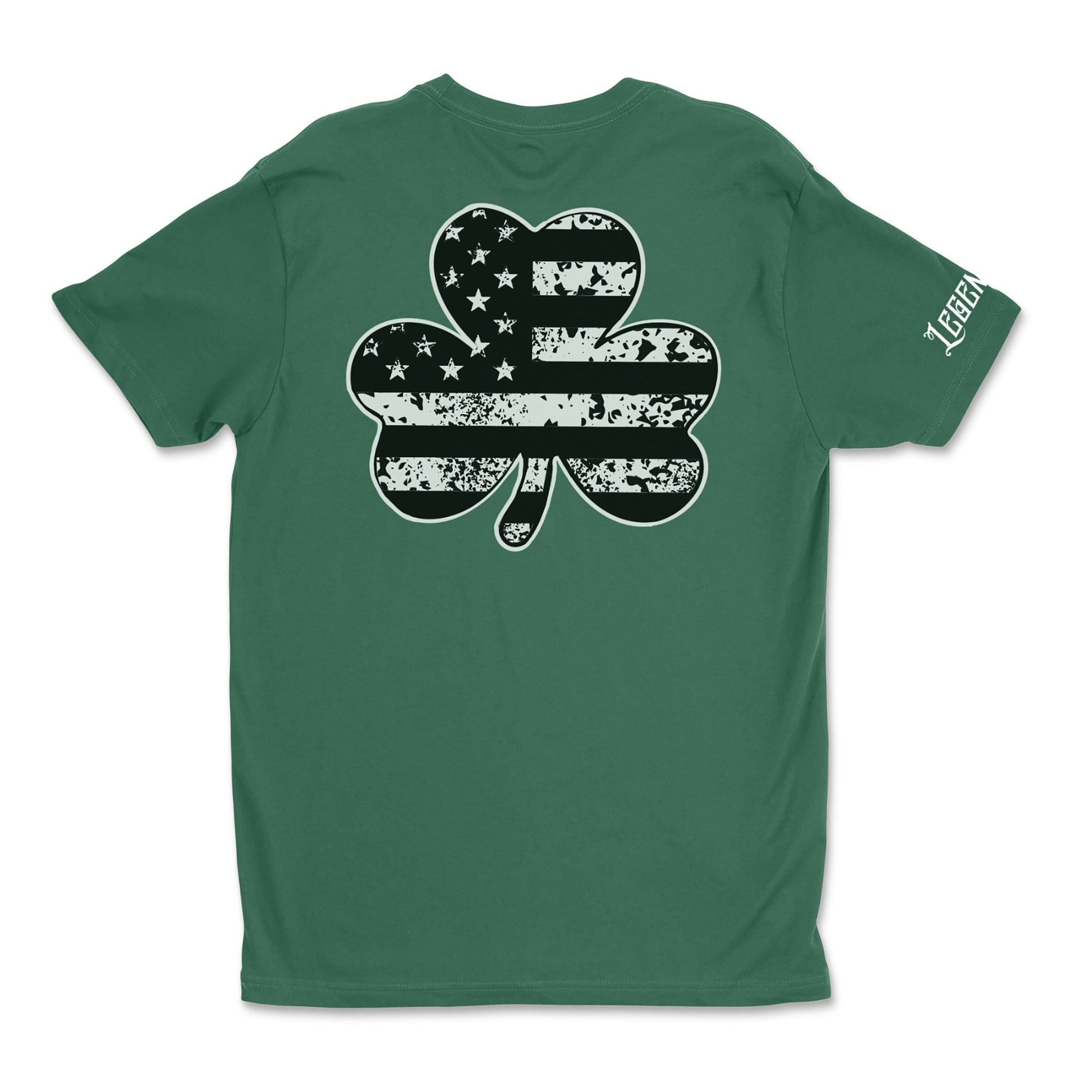 Legendary Ltd T-Shirts Shamrock American Flag T-Shirt – Patriotic Irish Clover Tee