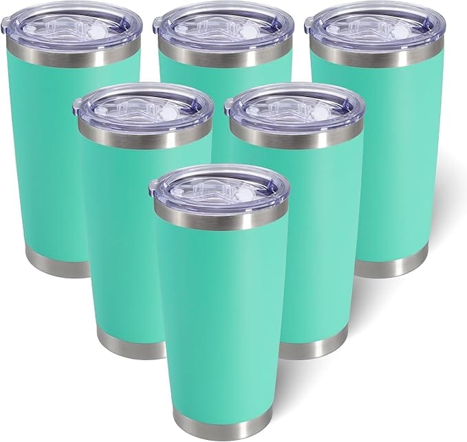 Legendary ltd. Teal Custom 20oz Stainless Steel Tumblers - Bulk Packs of 6