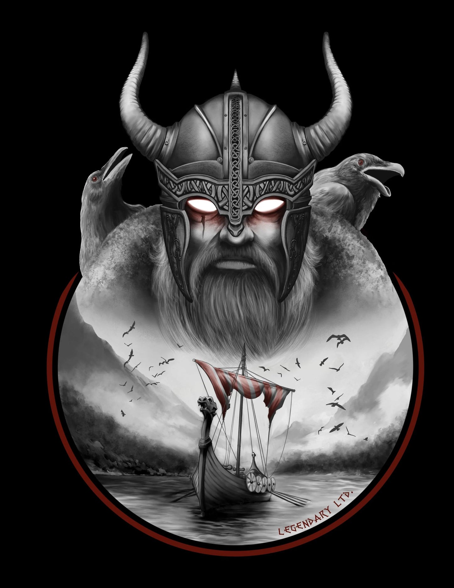 Legendary ltd. Legendary Odin Viking T Shirt