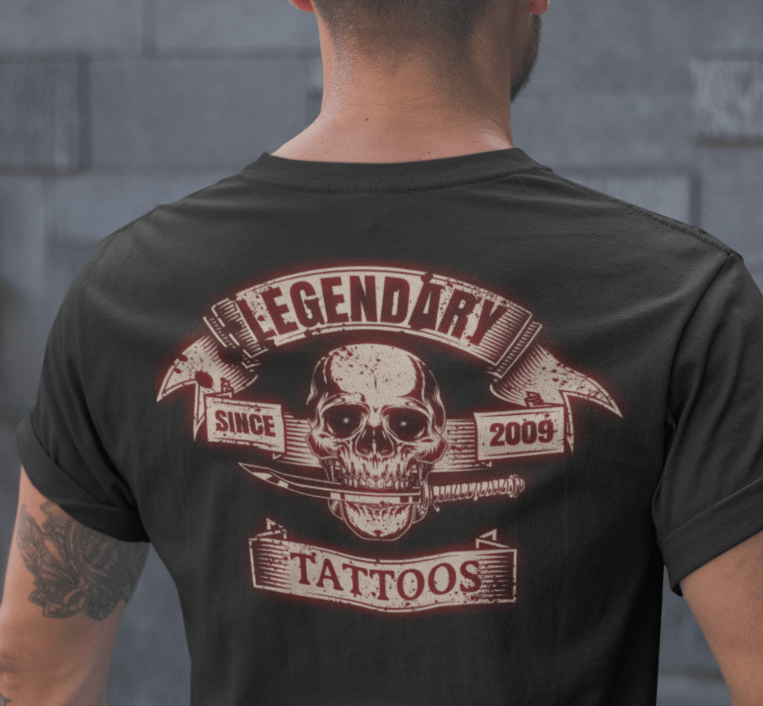 Legendary ltd. T SHIRT Legendary Tattoos Distressed Skull