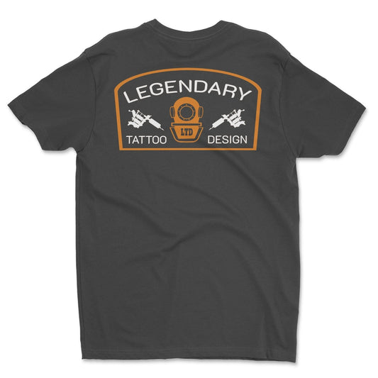 Tattoo Machine and Sponge Diver Tee – graphic t-shirt with original tattoo art by Legendary ltd.