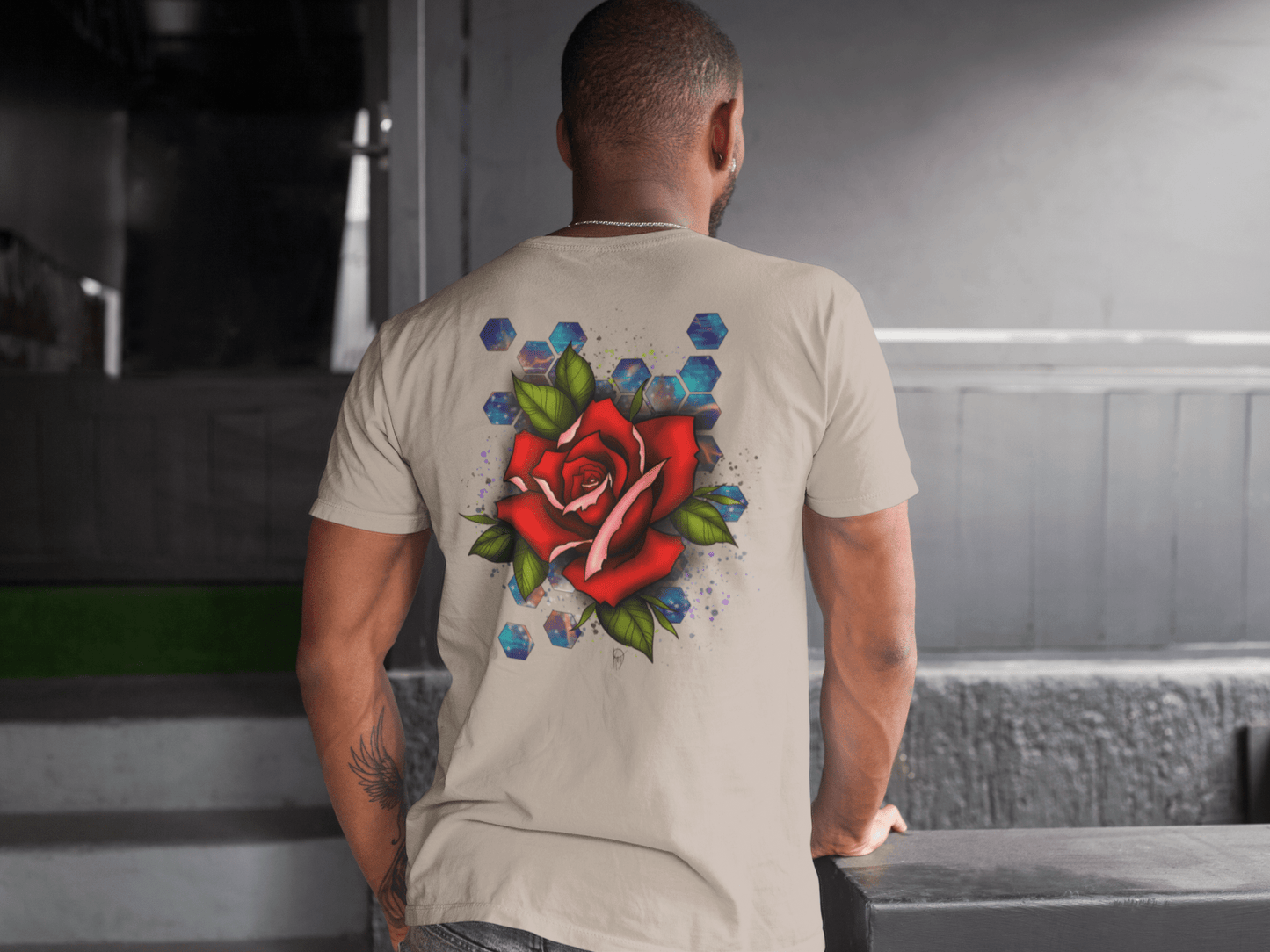 Legendary ltd. T SHIRT Rose and Stained Glass Tee by Kaylee